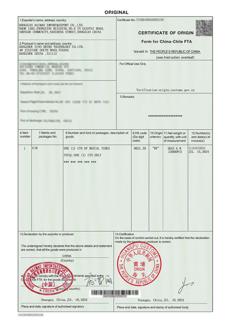 Certificate OF Original
